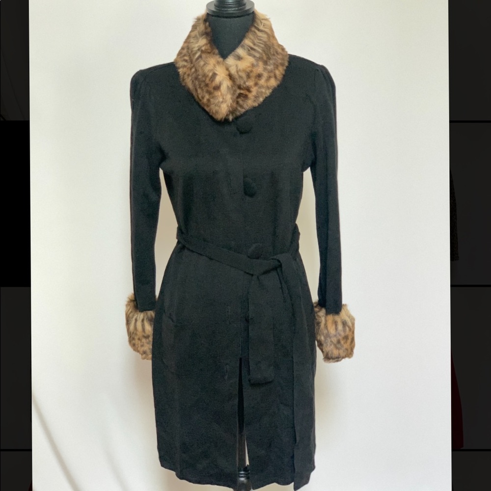 Black leopard jacket